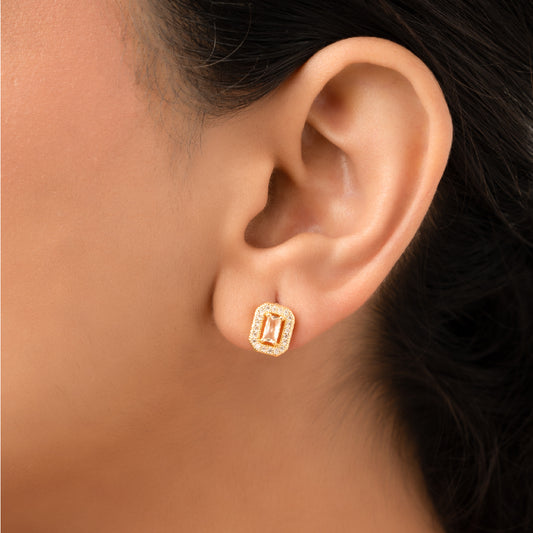 GLEAMING SOLITAIRE EARRINGS