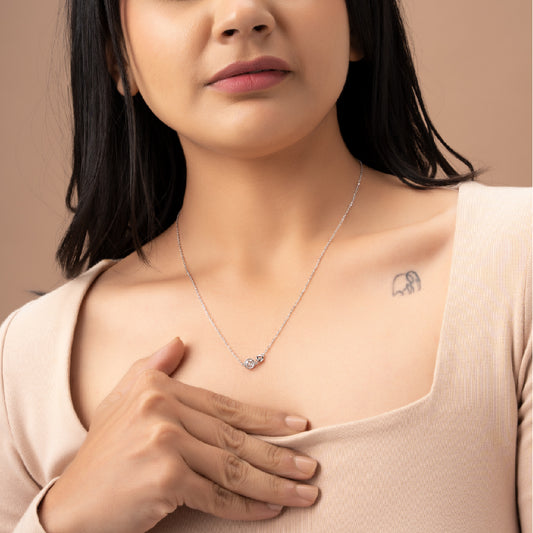 COUPLE CRYSTAL NECKLAECE