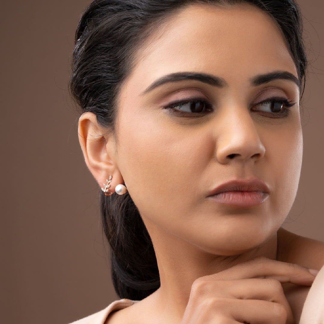 LEAFY PEARLS EARRINGS