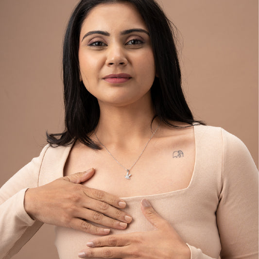 GEM STONE BUNNY NECKLACE